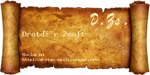 Drotár Zsolt névjegykártya